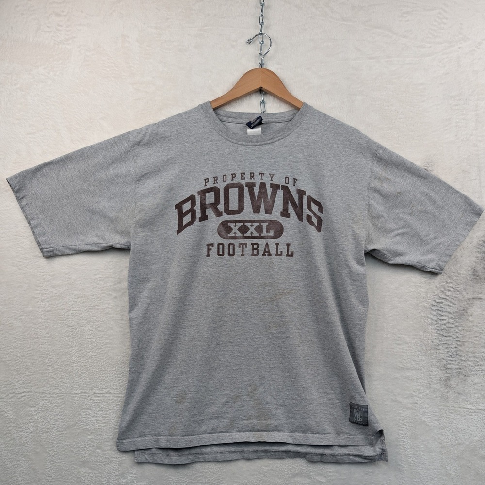 VTG Cleveland Browns Reebok T-Shirt Men's XL Gray NFL Football Streetwear Y2K